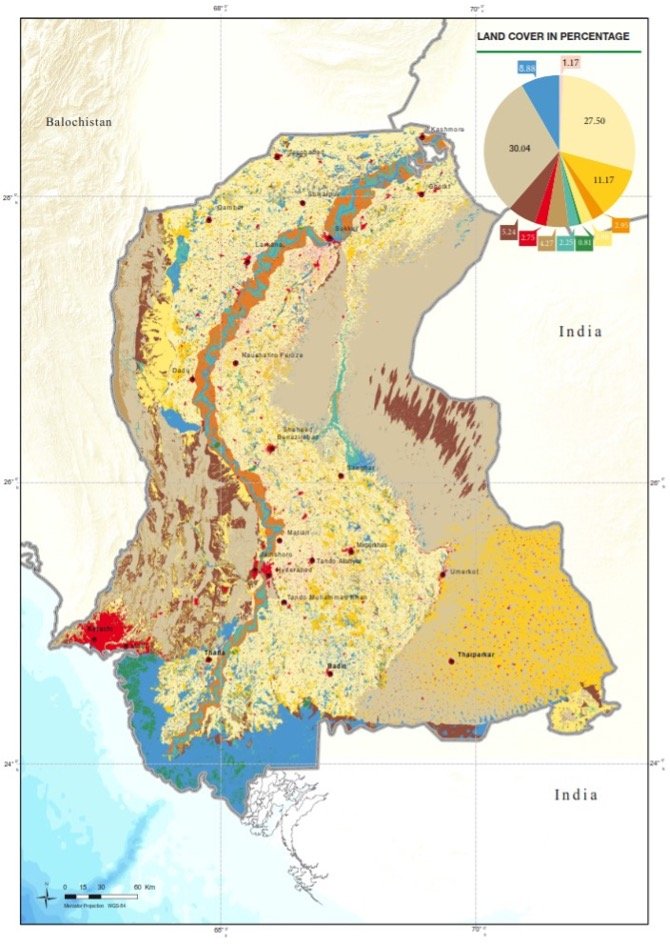 Land Cover in Percentage – Sindh